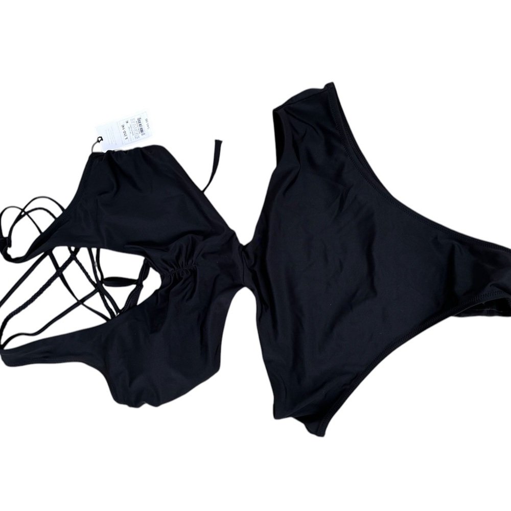 Black Strappy Bikini Set